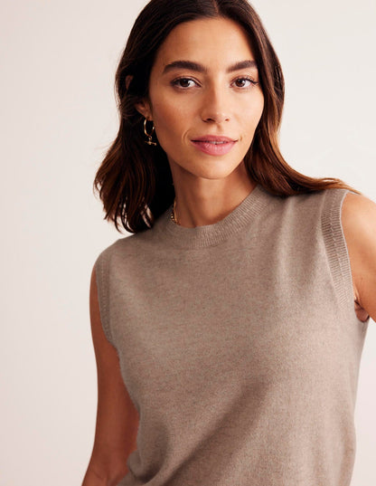 Eva Cashmere Vest-Chinchilla Melange-2