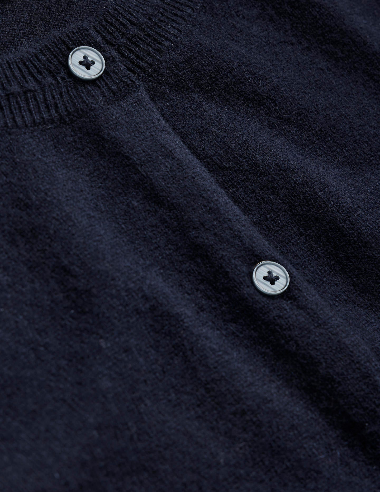 Eva Cashmere Crew Cardigan-Navy