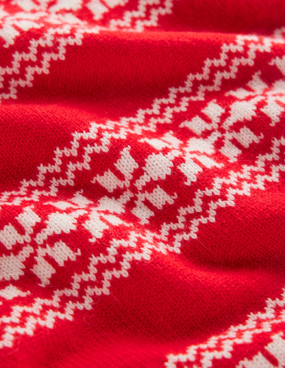 Edie Fair Isle Vest-Poppy Red, Warm Ivory-8