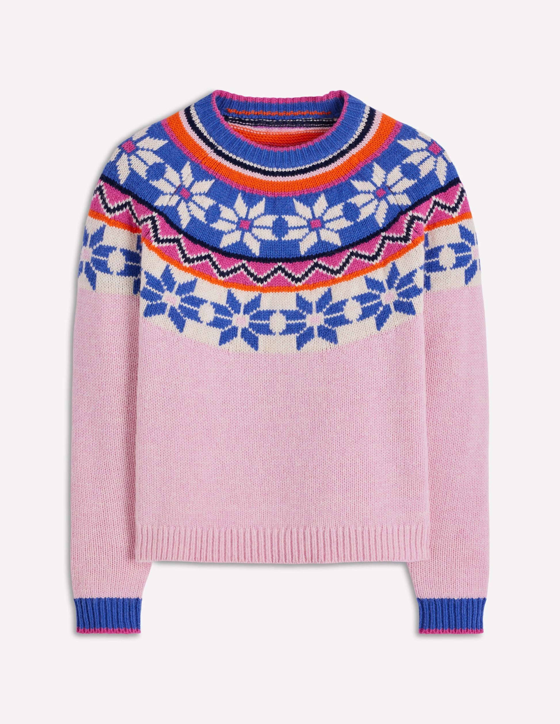 Eleanor Fair Isle Sweater-Meadowsweet Pink-8