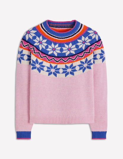 Eleanor Fair Isle Sweater-Meadowsweet Pink-8