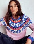 Eleanor Fair Isle Sweater-Meadowsweet Pink