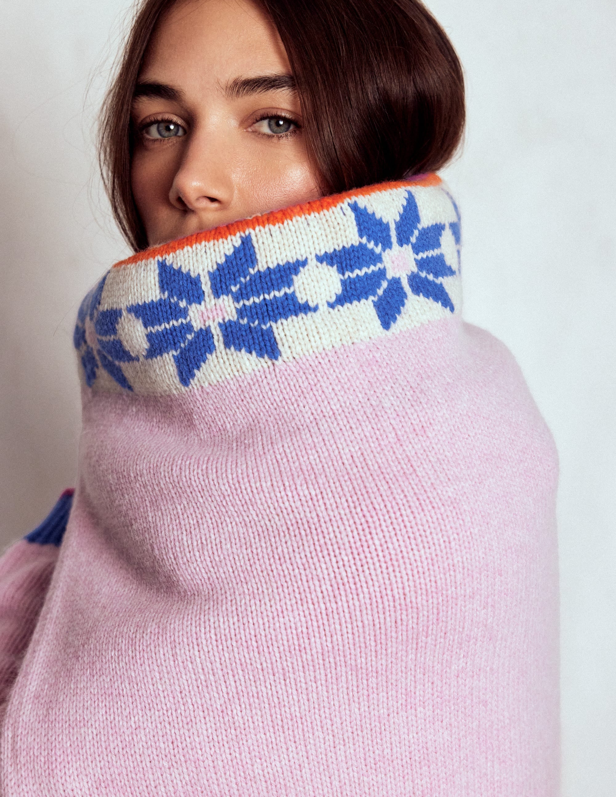 Eleanor Fair Isle Sweater-Meadowsweet Pink - Image 6
