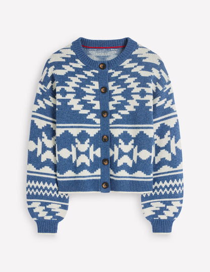 Abi Jacquard Cardigan-Denim Blue Aztec-7