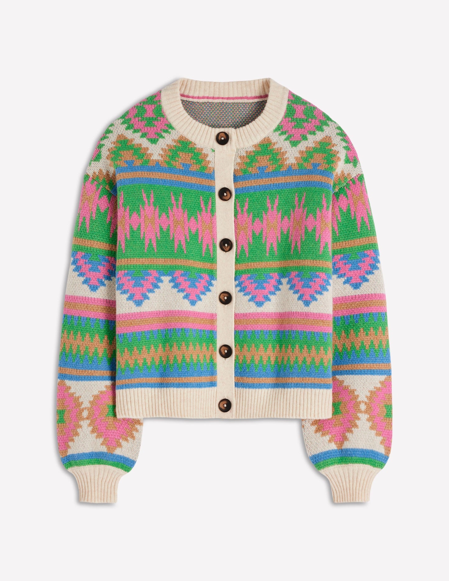 Abi Jacquard Cardigan-Multi Aztec
