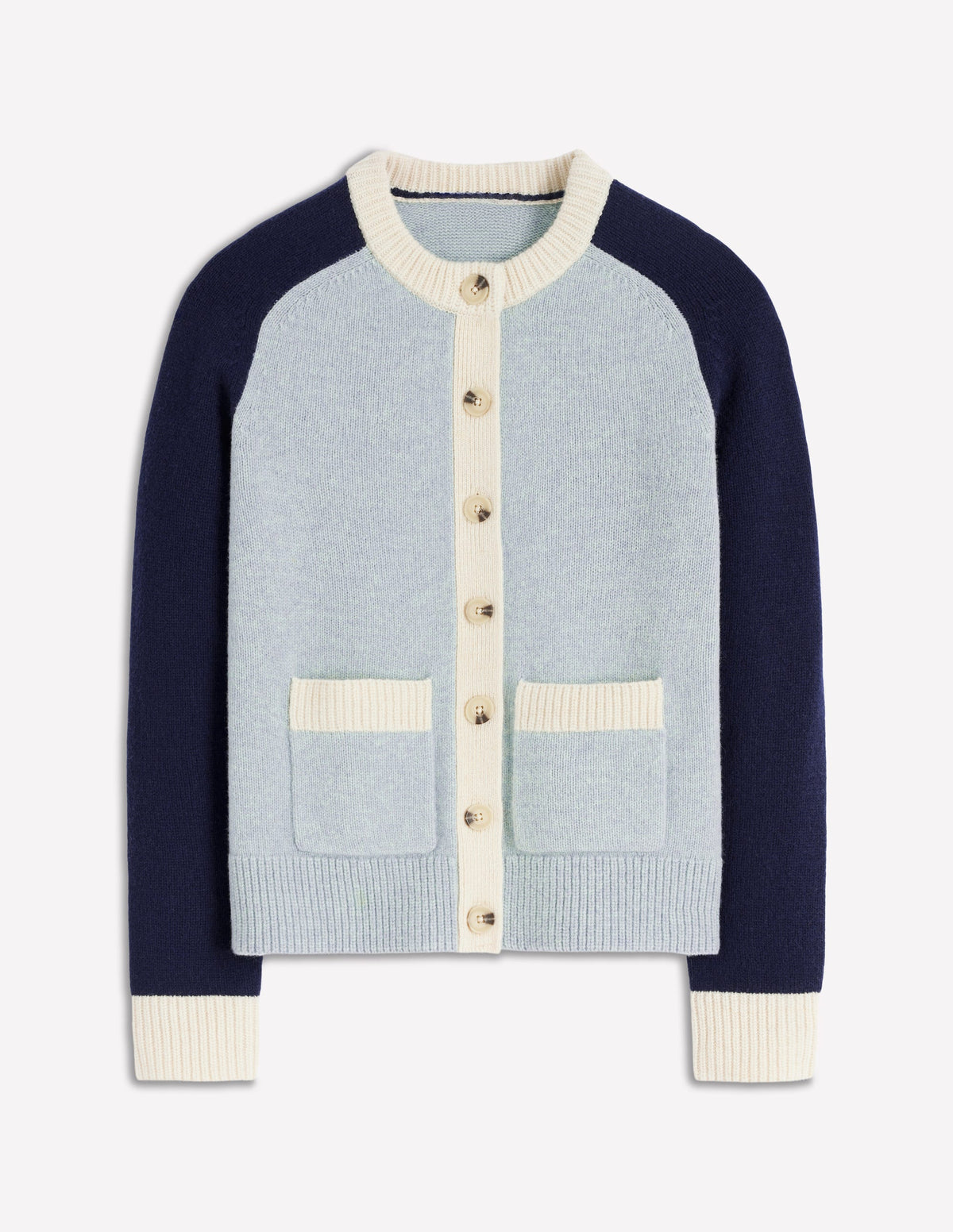 Marion Merino Cardigan-Snowbird Blue, Navy - Image 6