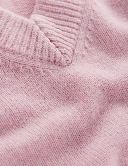 Marion Merino V-neck Sweater-Blush Pink-7