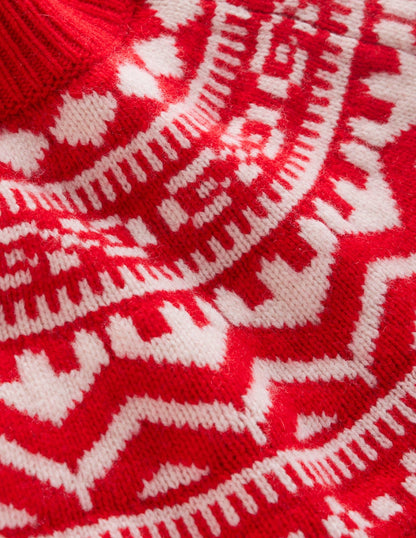 Marion Merino Rib Neck Sweater-Poppy Red Fair Isle-7