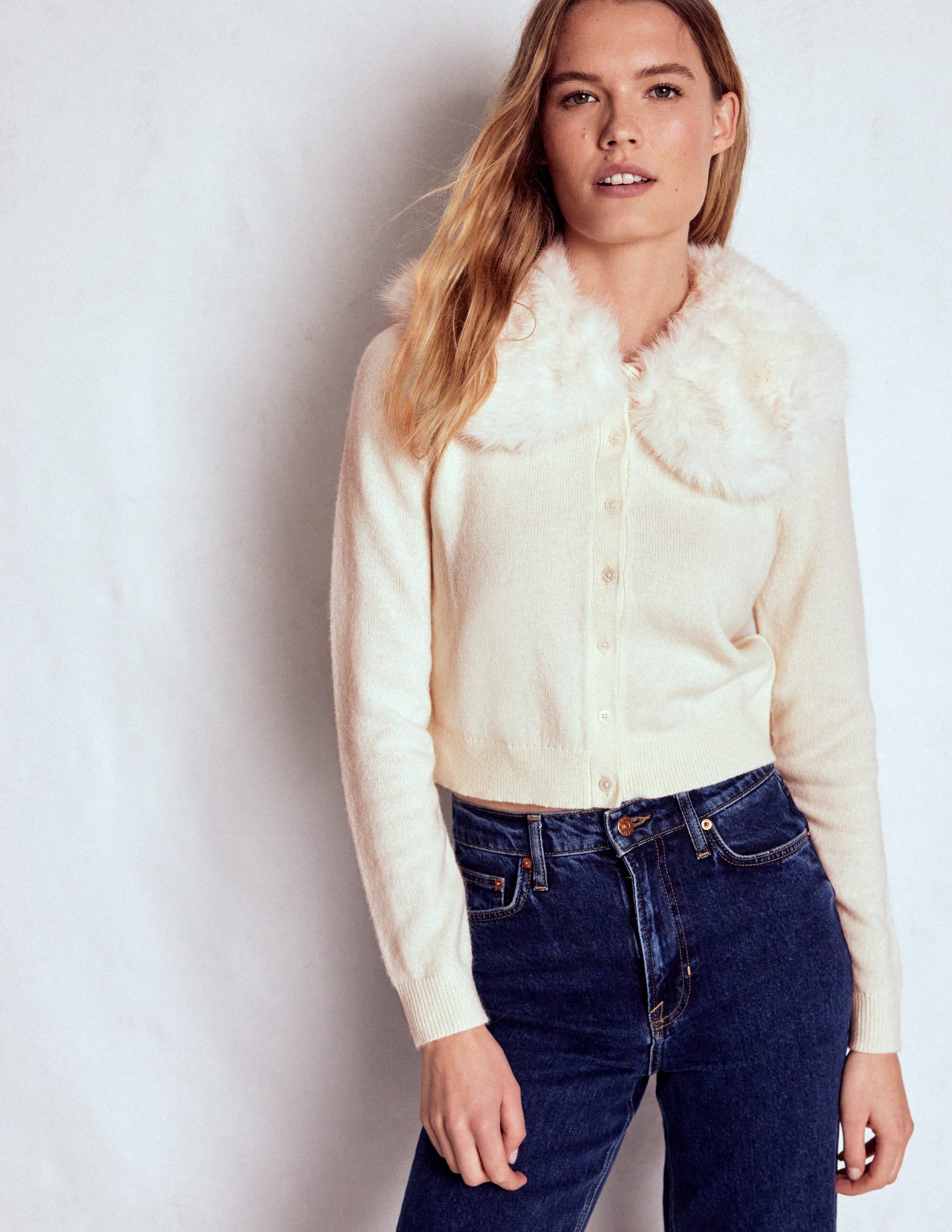 公式 オンライン ショップ BEEDEN FUR COLLAR KNITTED BODY SUIT 