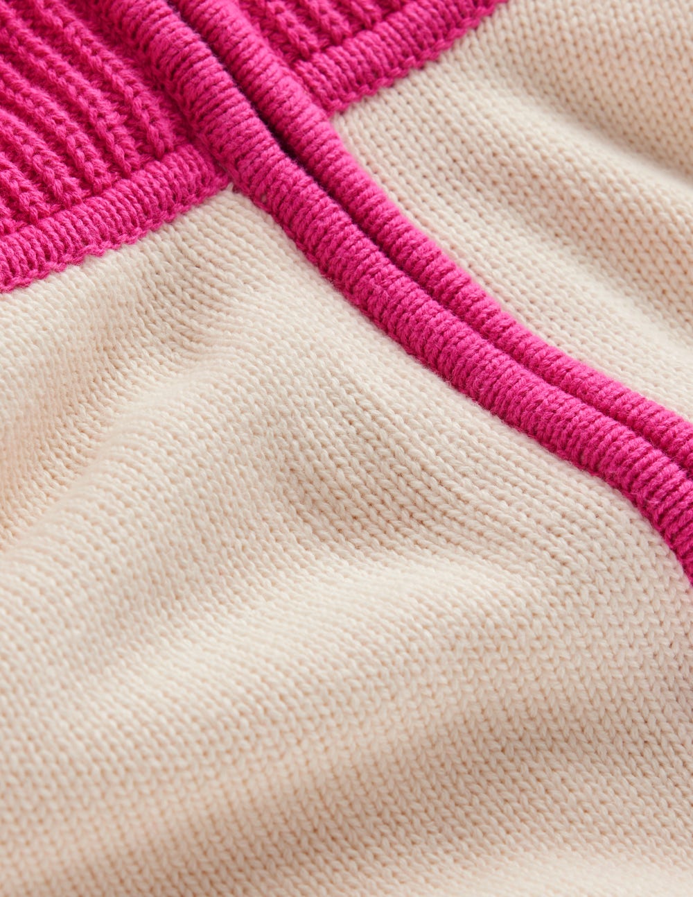 Lucy Half Zip Sweater-Warm Ivory, Red - Image 9