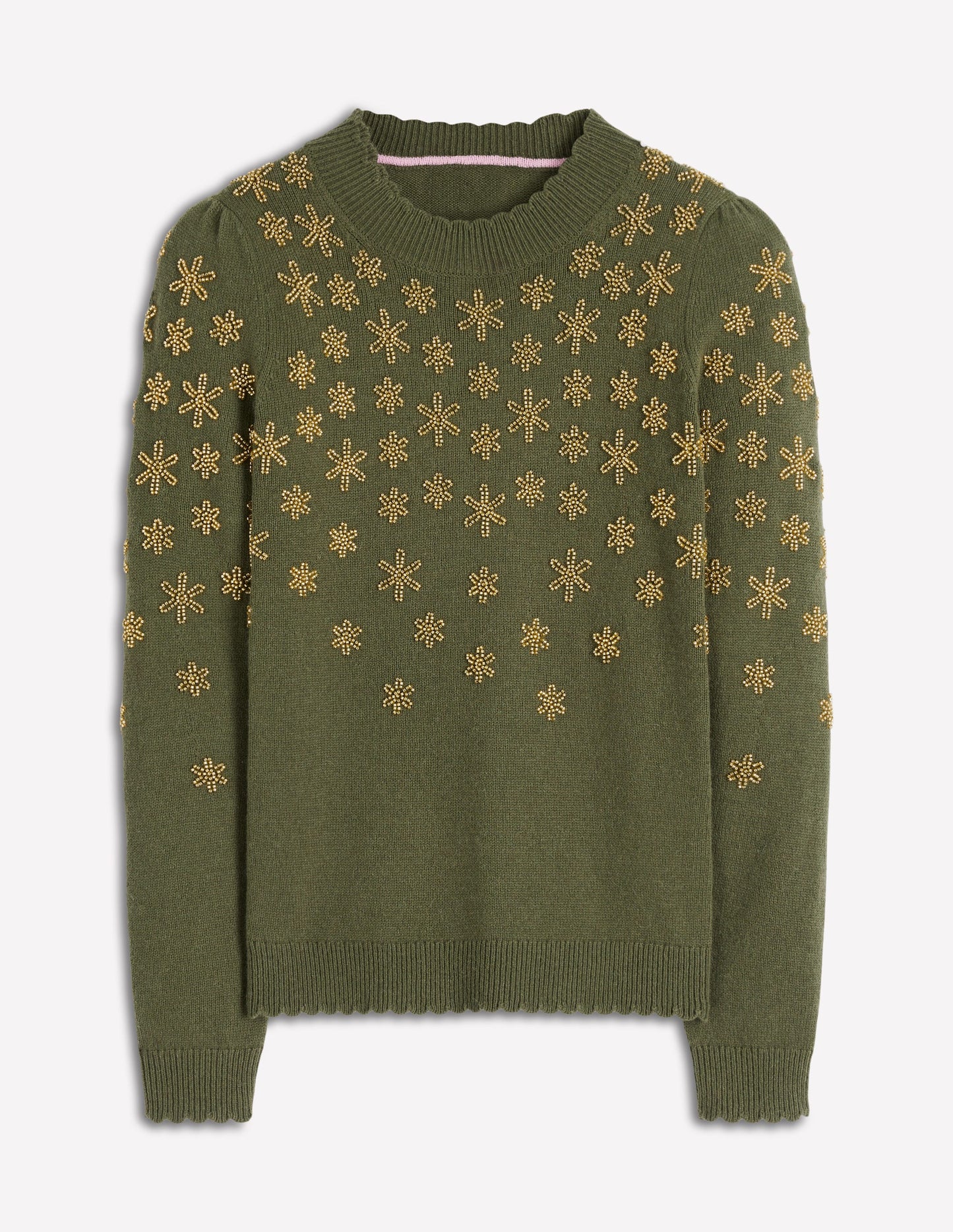Elizabeth Embellished Sweater-Leaf Green