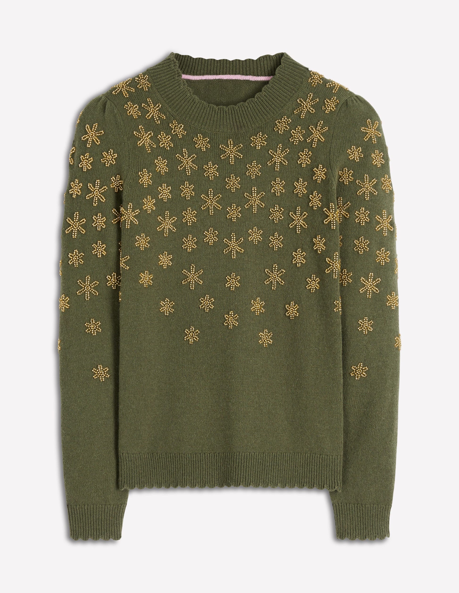 Elizabeth Embellished Sweater-Leaf Green-7