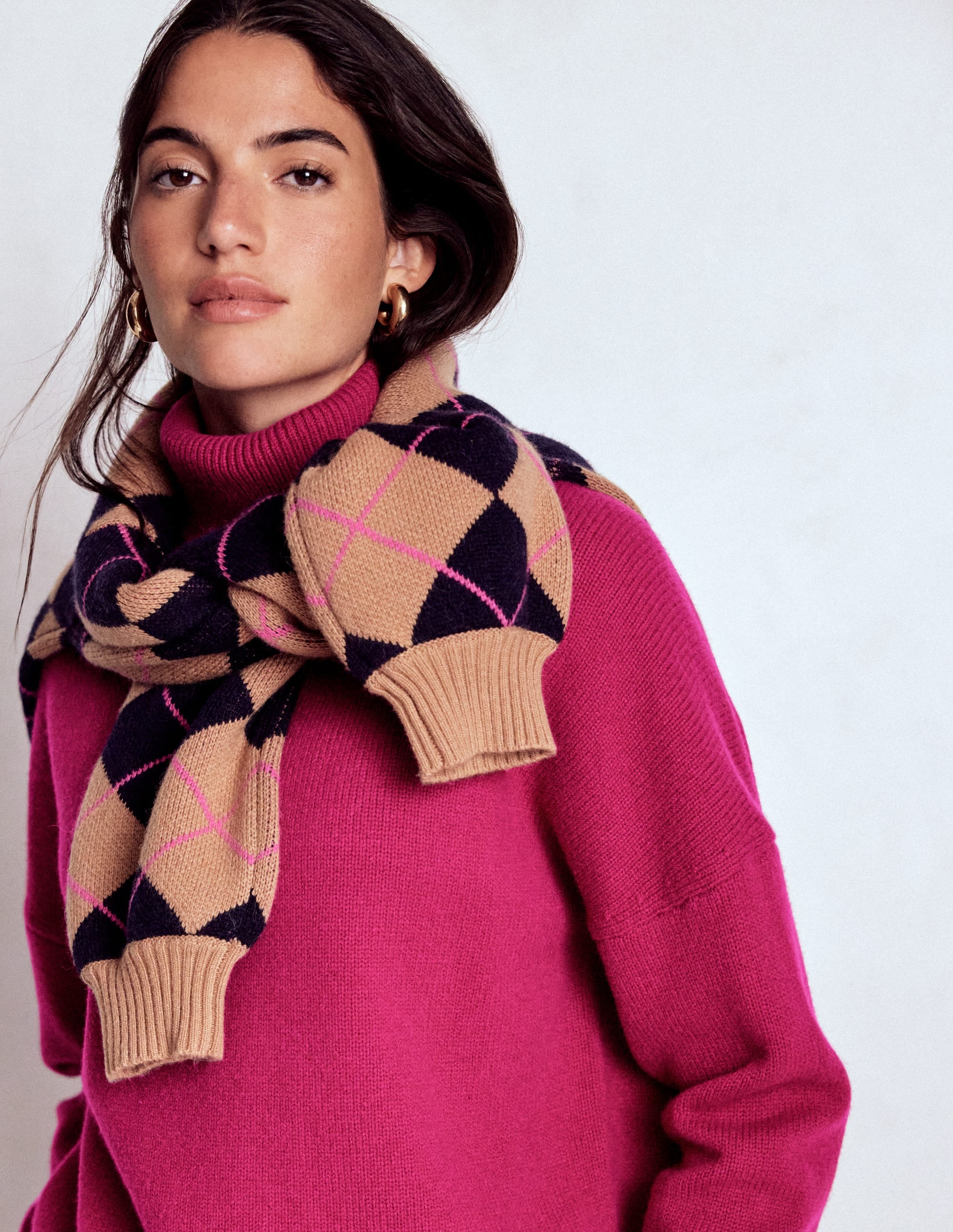 Polly Merino Roll Neck Sweater-Sorbet Pink - Image 5