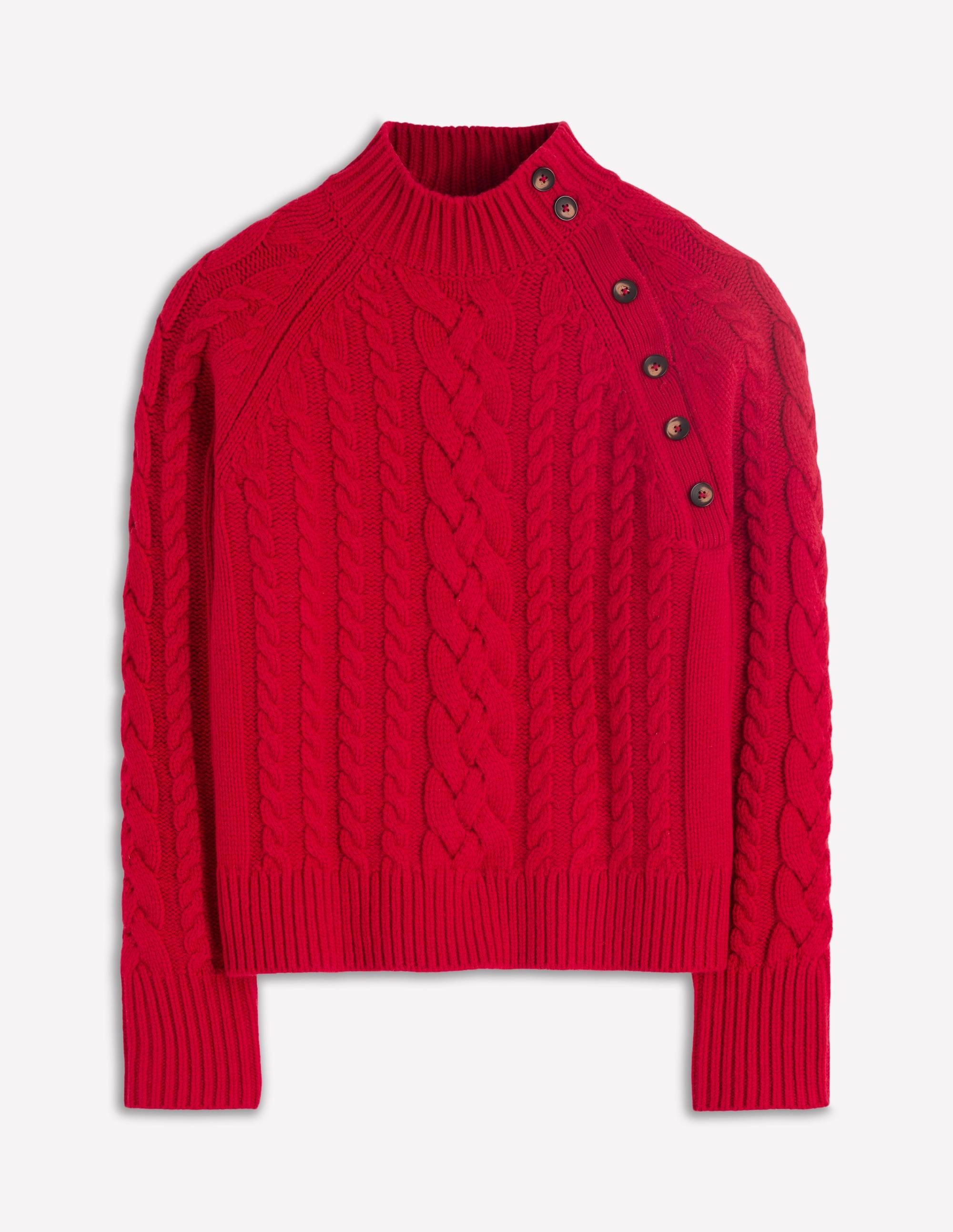 Amara Merino Cable Sweater-Carmine Red | Boden USA Amara Merino Cable Sweater-Carmine Red | Boden USA