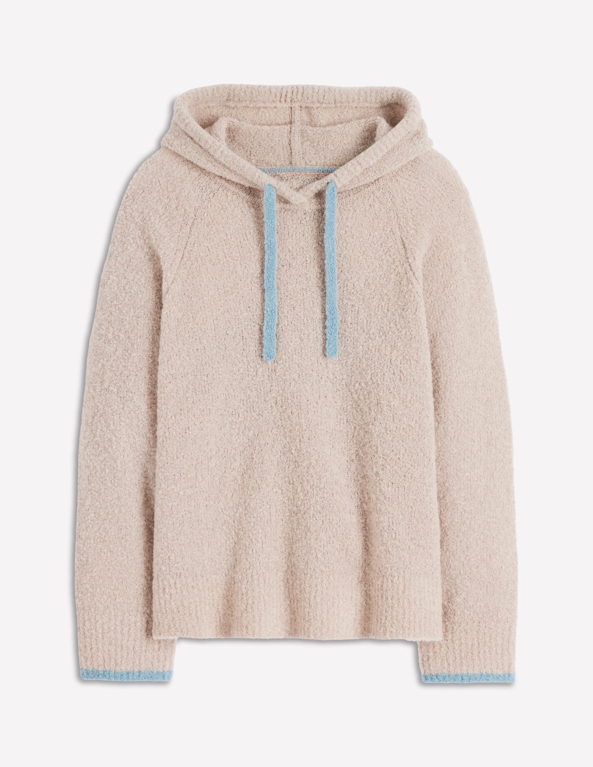 Bouclé Raglan Hoody-Chinchilla Melange-7