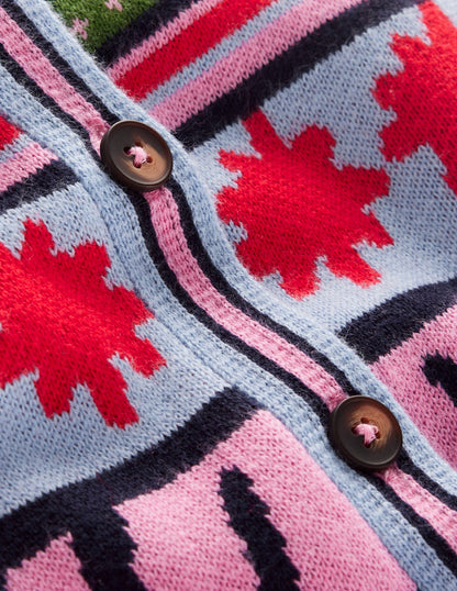 Long Jacquard Cardigan-Navy Tigers-7