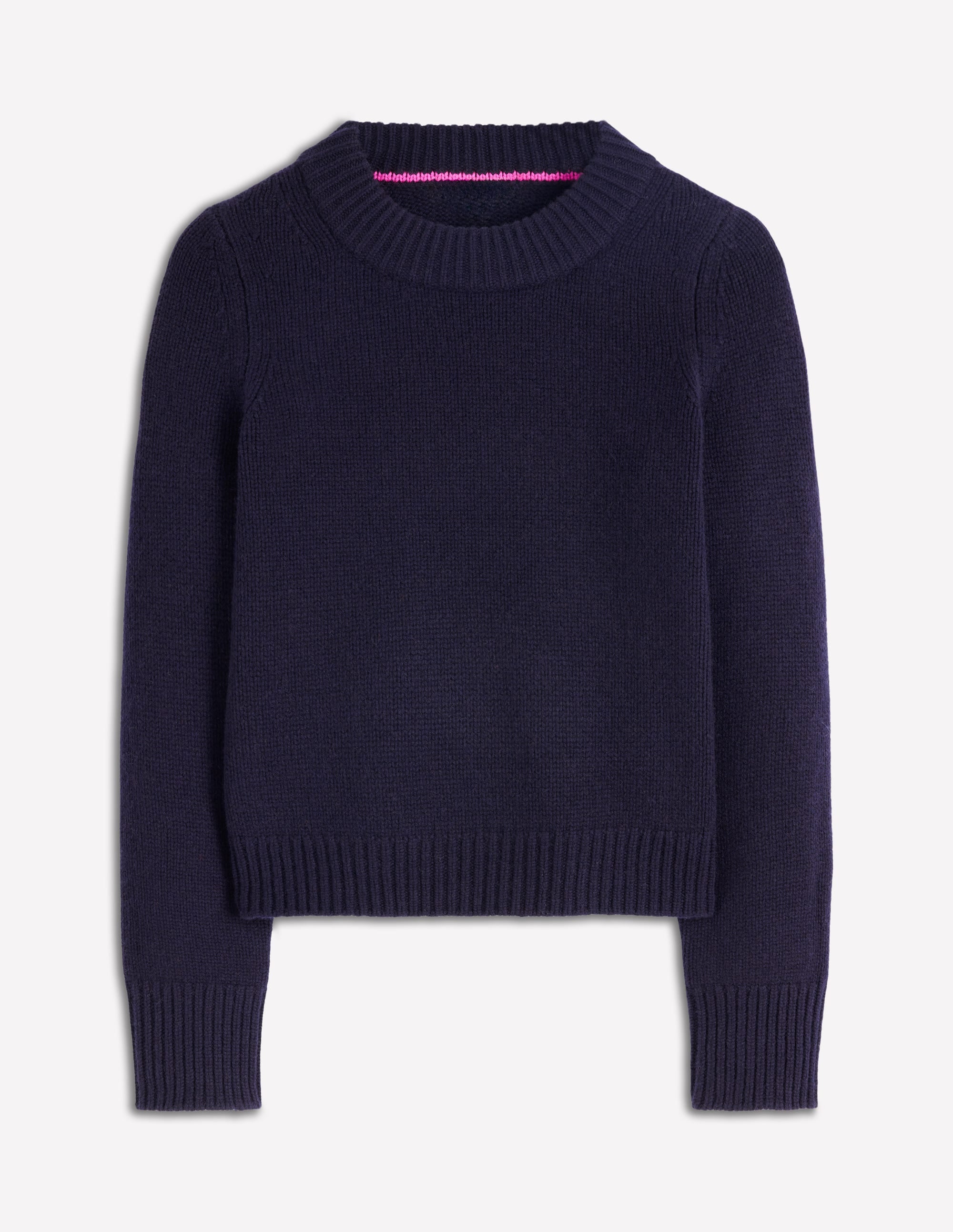 Chunky Cashmere Sweater-Navy - Image 7