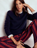 Chunky Cashmere Sweater-Navy