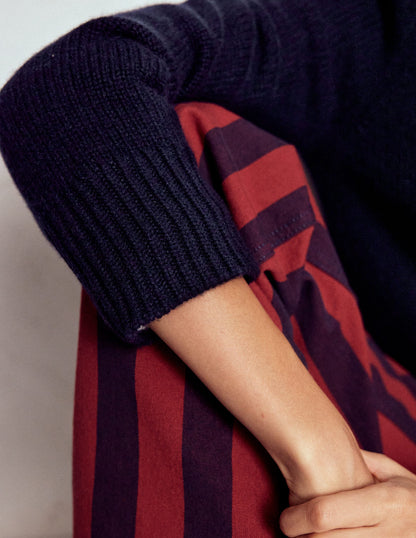 Chunky Cashmere Sweater-Navy-2