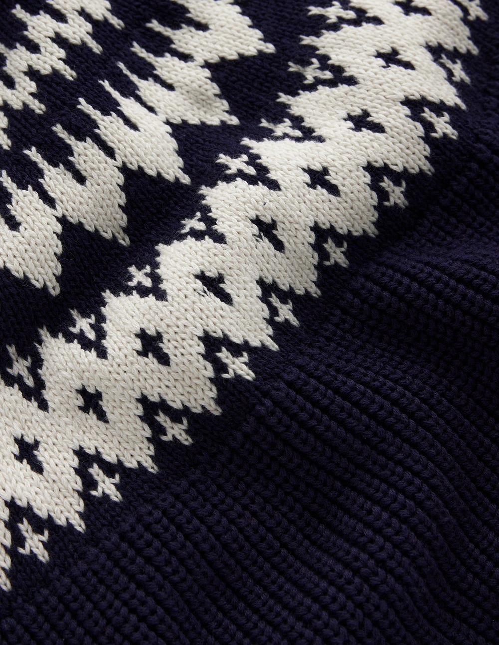 Bianca Cotton Ribbed Sweater-Navy Fair Isle-8