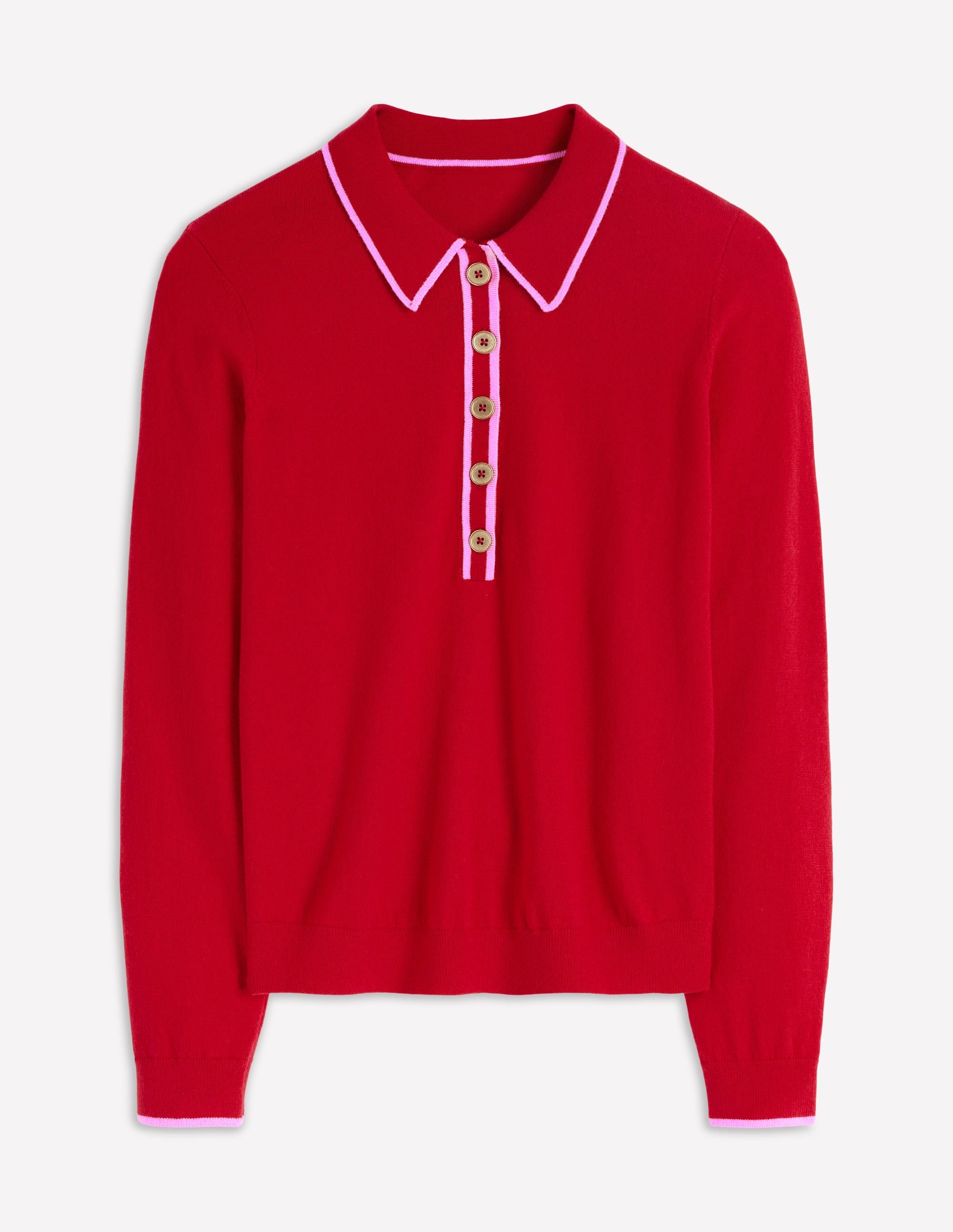 Liz Henley Sweater-Salsa Red - Image 7