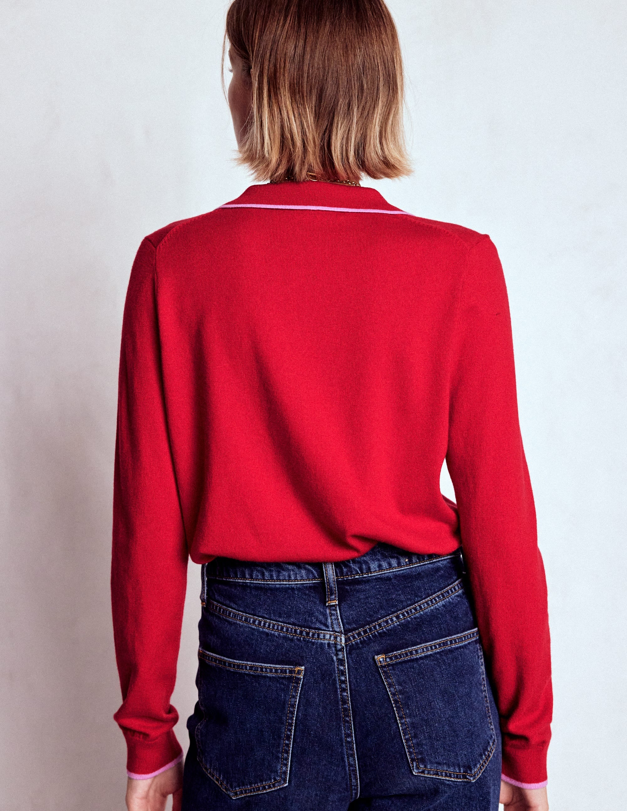 Liz Henley Sweater-Salsa Red - Image 3