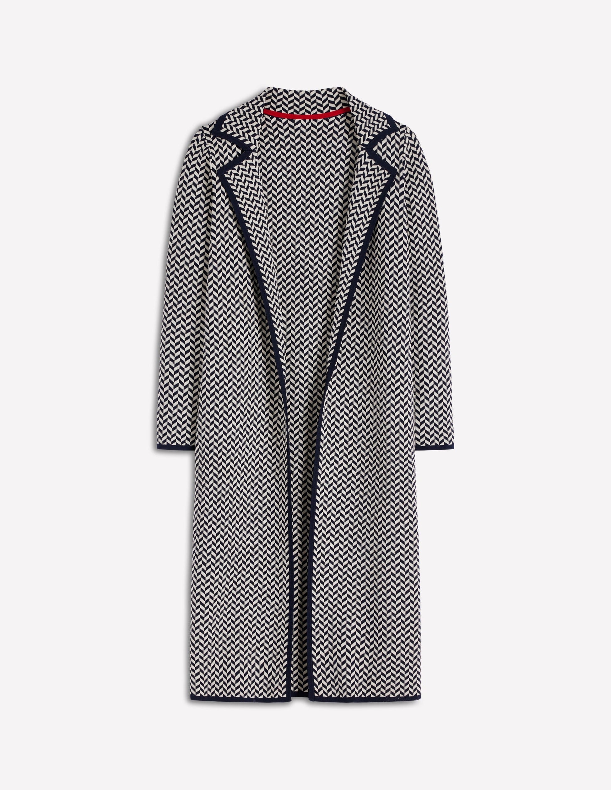 Jacquard Coatigan-Navy/ Ivory Dogtooth-6