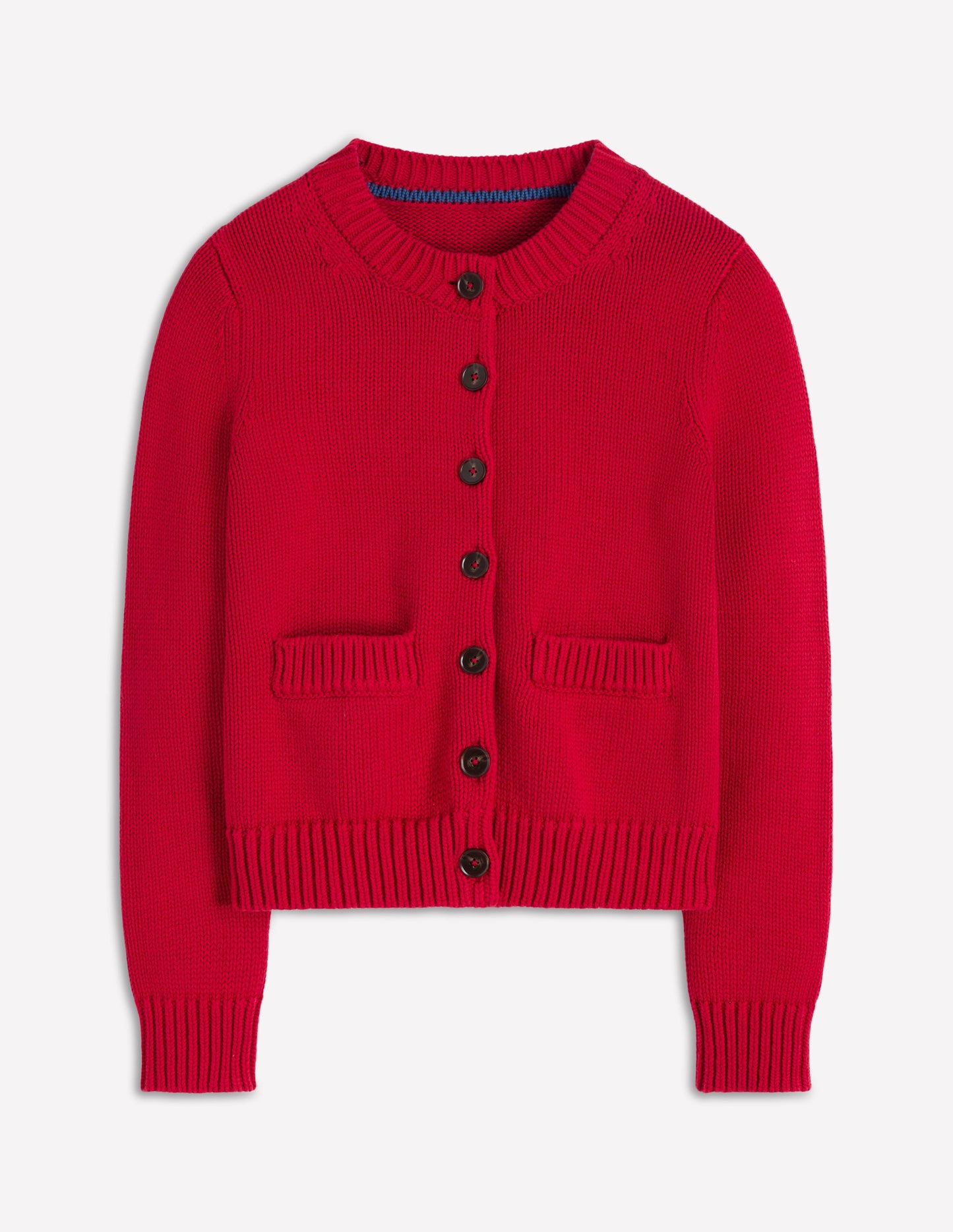 Lucy Chunky Cotton Cardigan-Merida Red