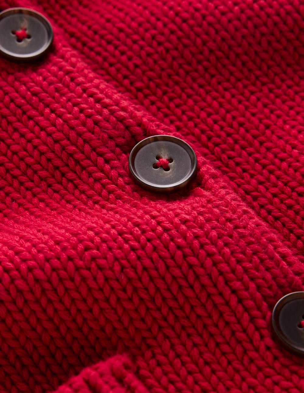 Lucy Chunky Cotton Cardigan-Merida Red - Image 6