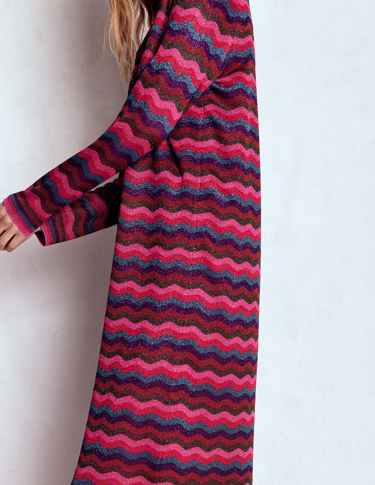 Edge to Edge Cardigan Coat-Multi - Image 5