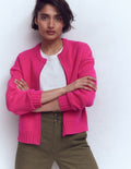 Maya Zip Up Jacket-Flamboyant Pink