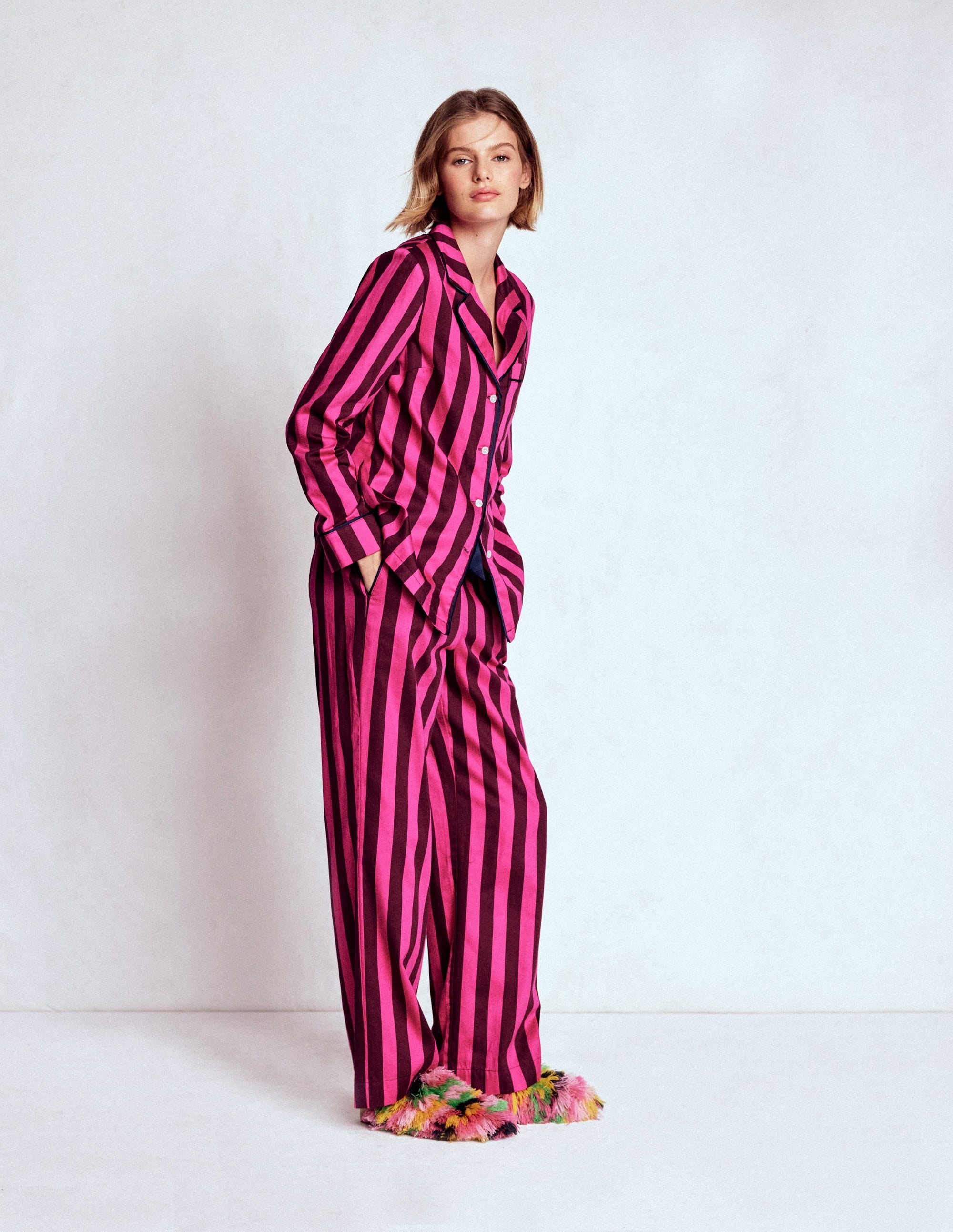 Cotton Pajama Pants-Pink Stripe - Image 6