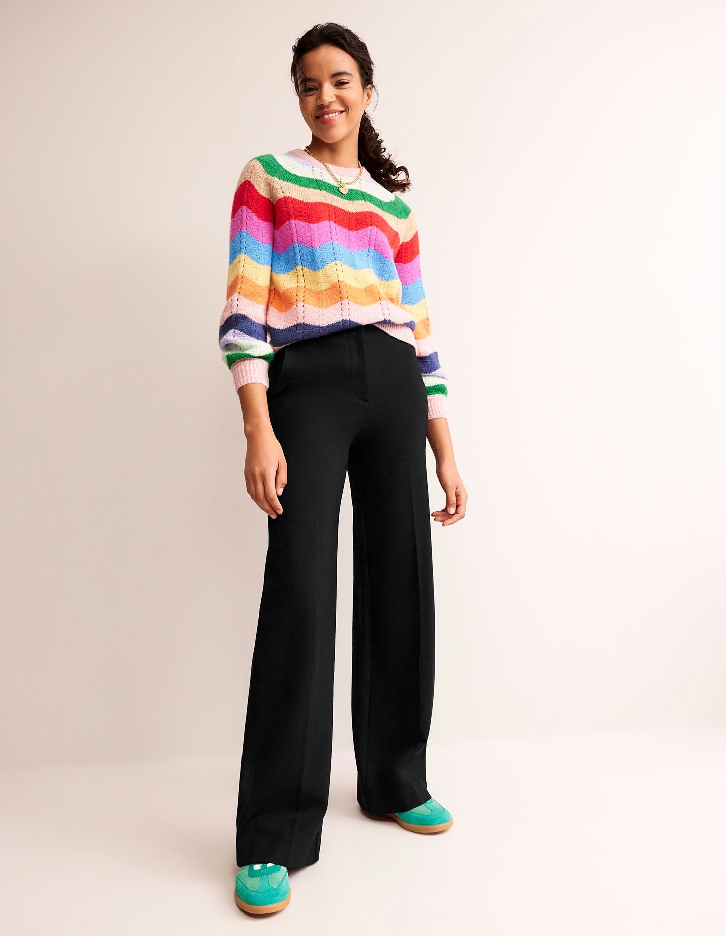Westbourne Ponte Trousers-Black - Image 1