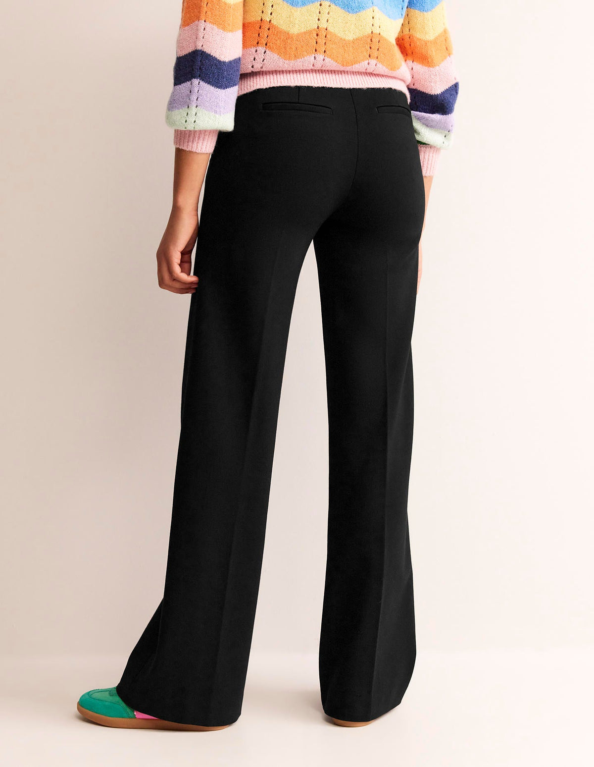 Westbourne Ponte Trousers-Black - Image 3