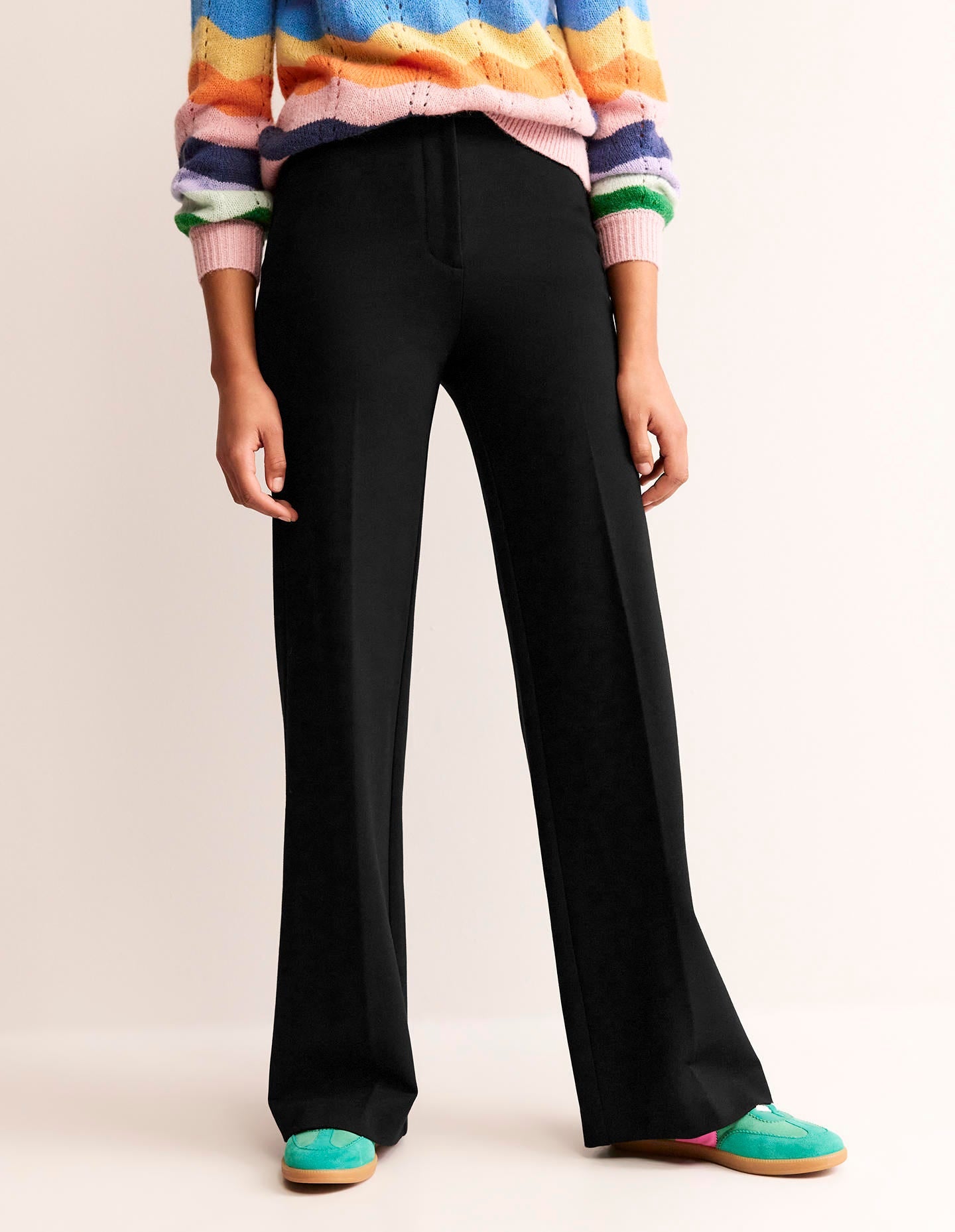Westbourne Ponte Trousers-Black-4