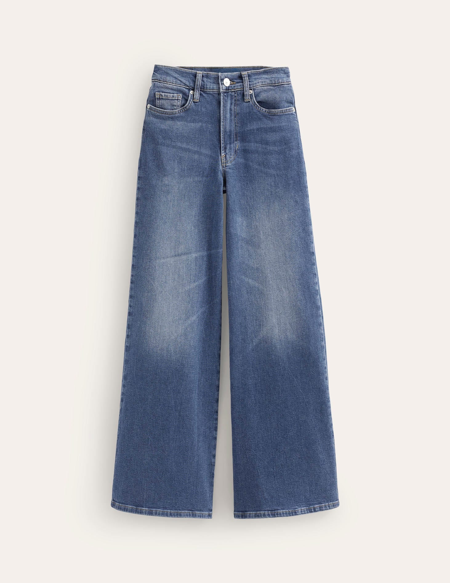 High Rise Wide Leg Jeans - Mid Vintage | Boden USA