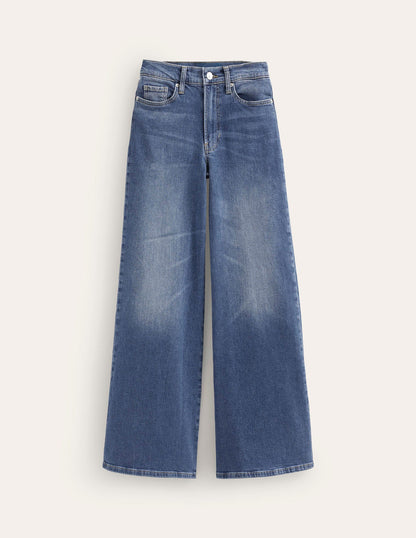 High Rise Wide Leg Jeans-Mid Vintage-7