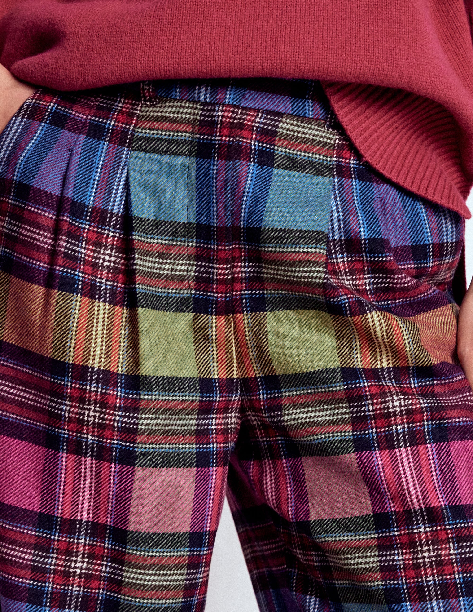 Kensington Tailored Pants-Multi Blanket Check - Image 2