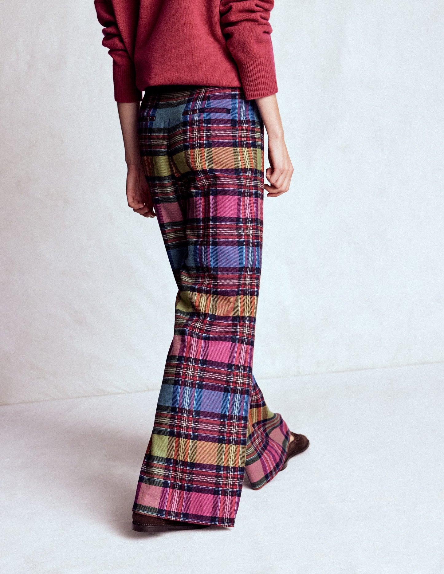 Kensington Tailored Pants-Multi Blanket Check