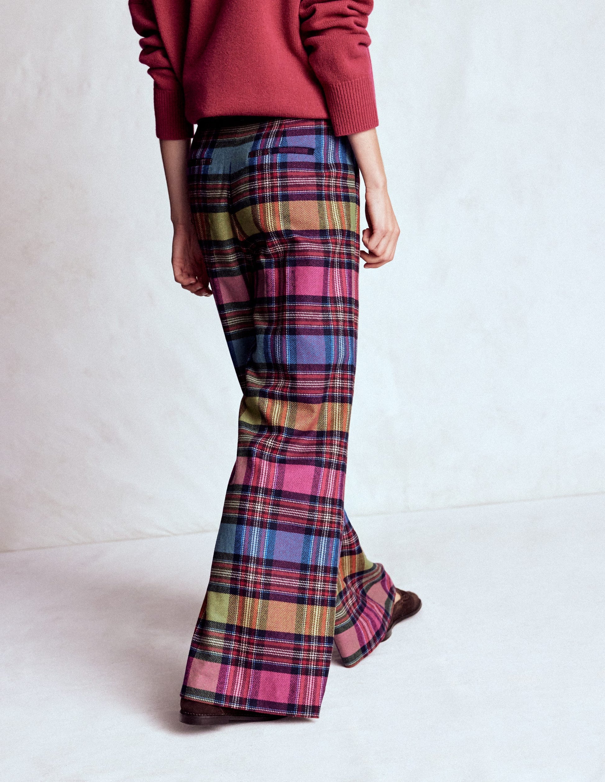 Kensington Tailored Pants-Multi Blanket Check-4
