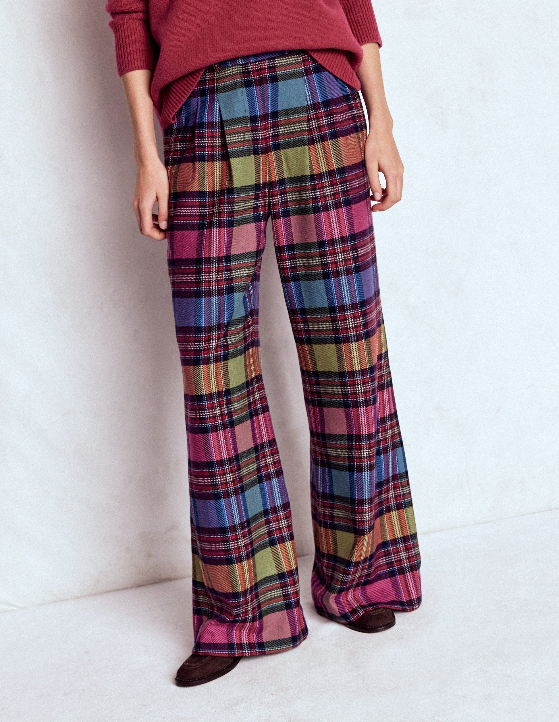 Kensington Tailored Pants-Multi Blanket Check-5