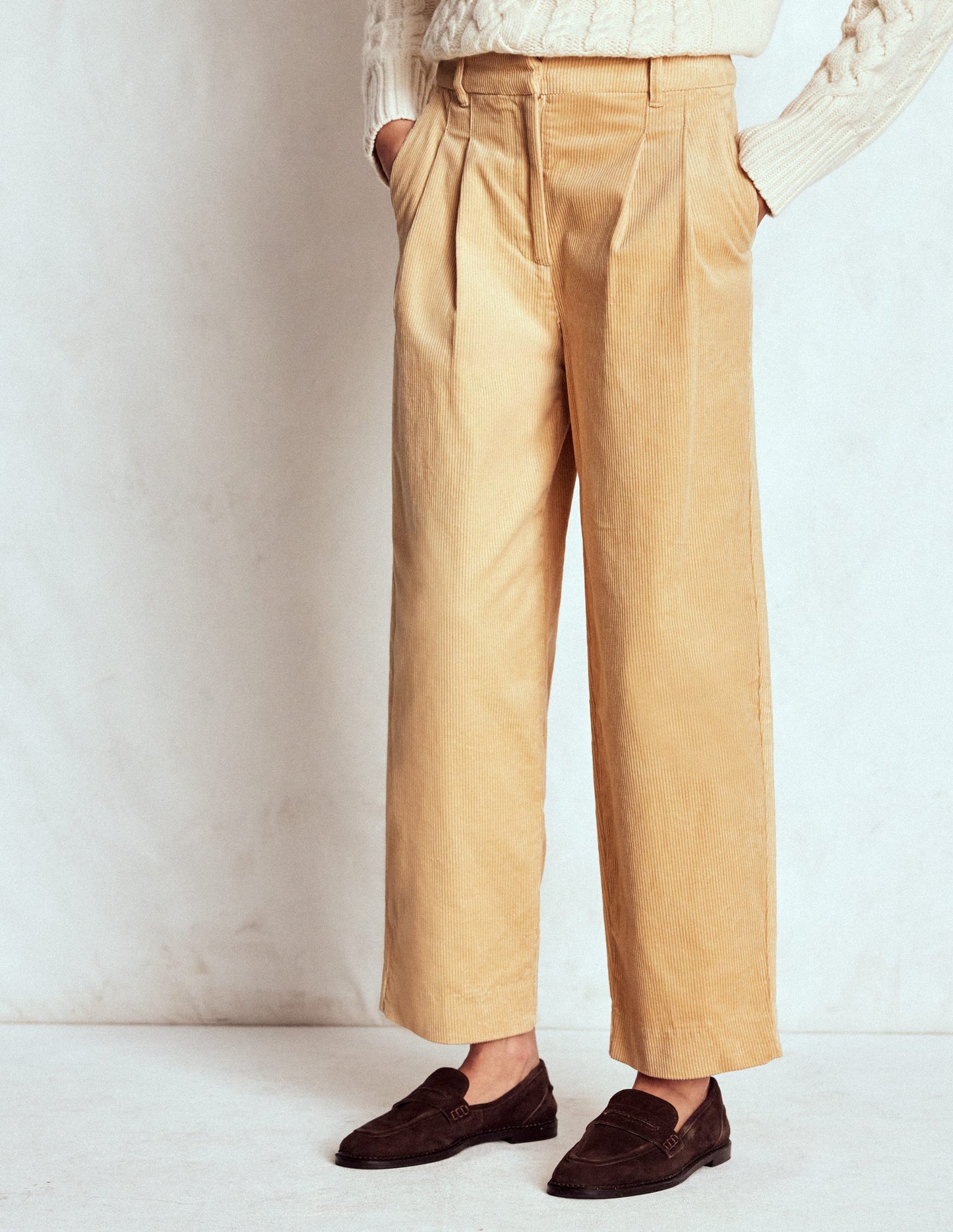 Bloomsbury Cord Pants-Stone
