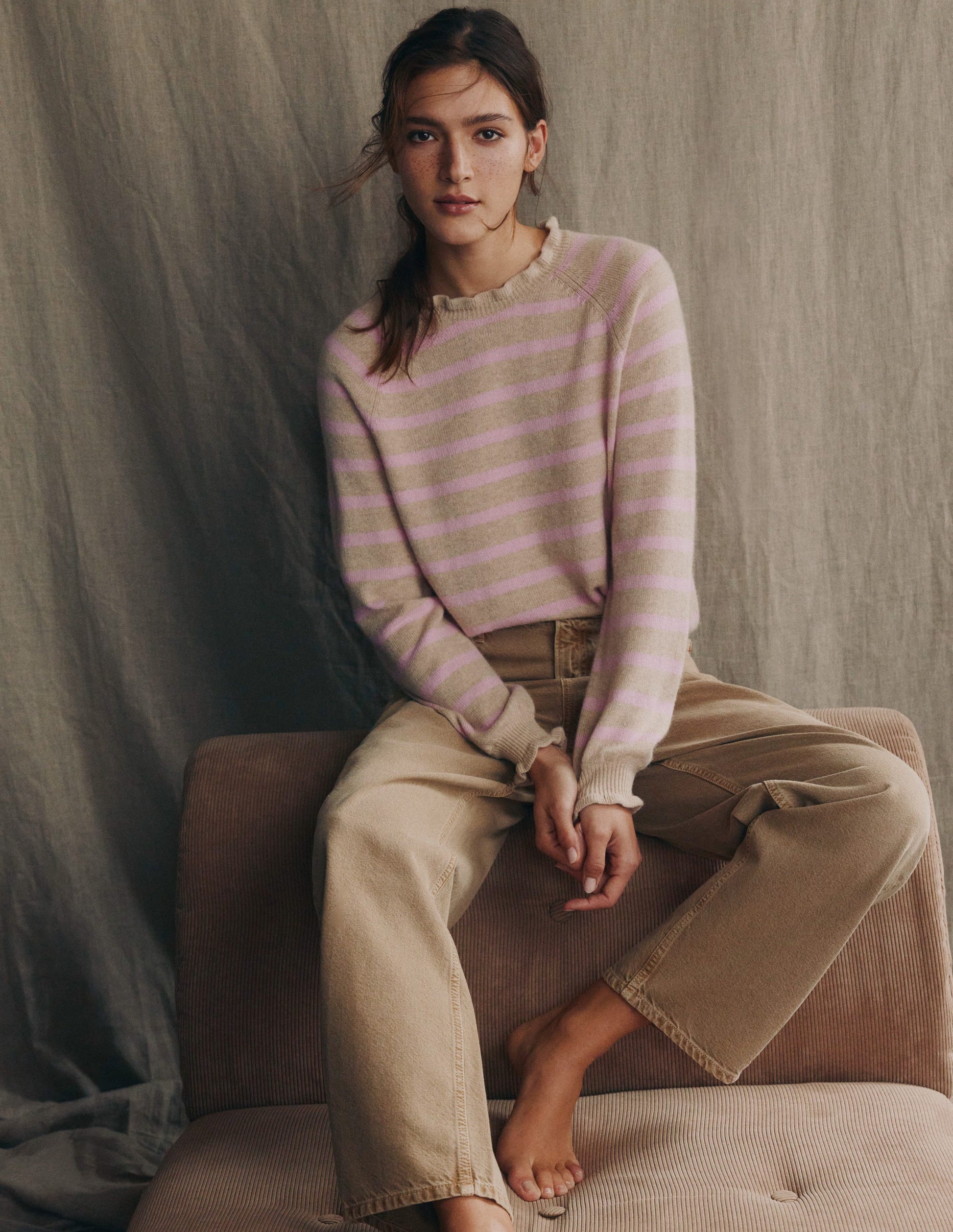 Full Length Barrel Leg Jeans-Tobacco-1