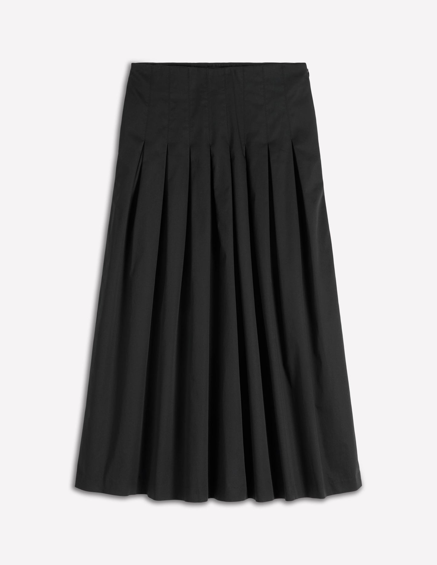 Valentina Sateen Skirt-Black
