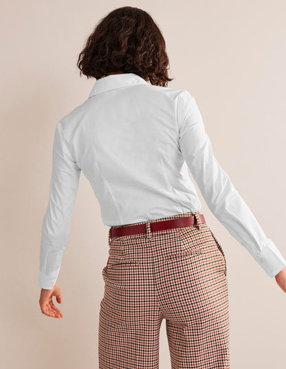 Saskia Stretch Cotton Shirt-White-3