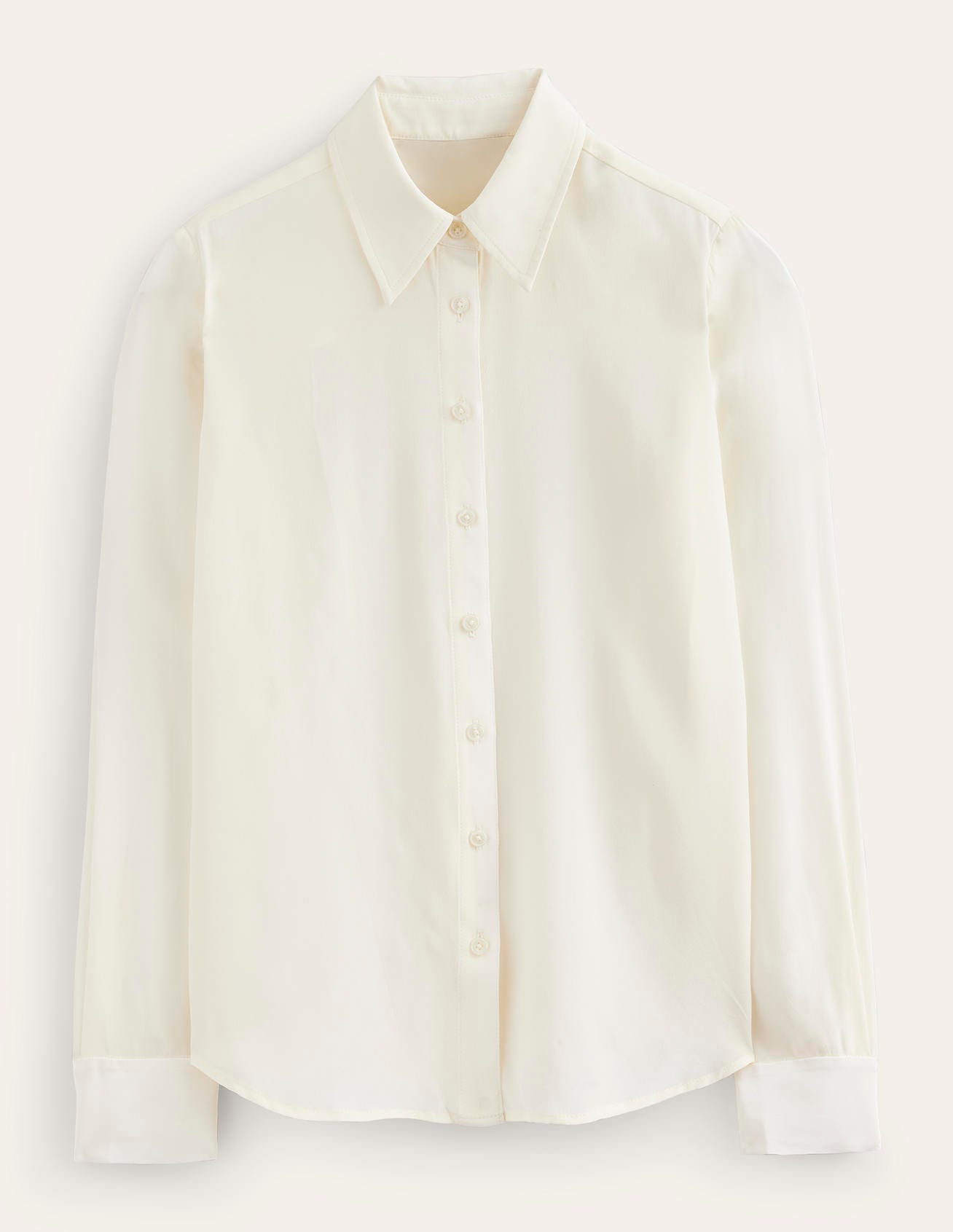 Sienna Silk Shirt-Ivory-6