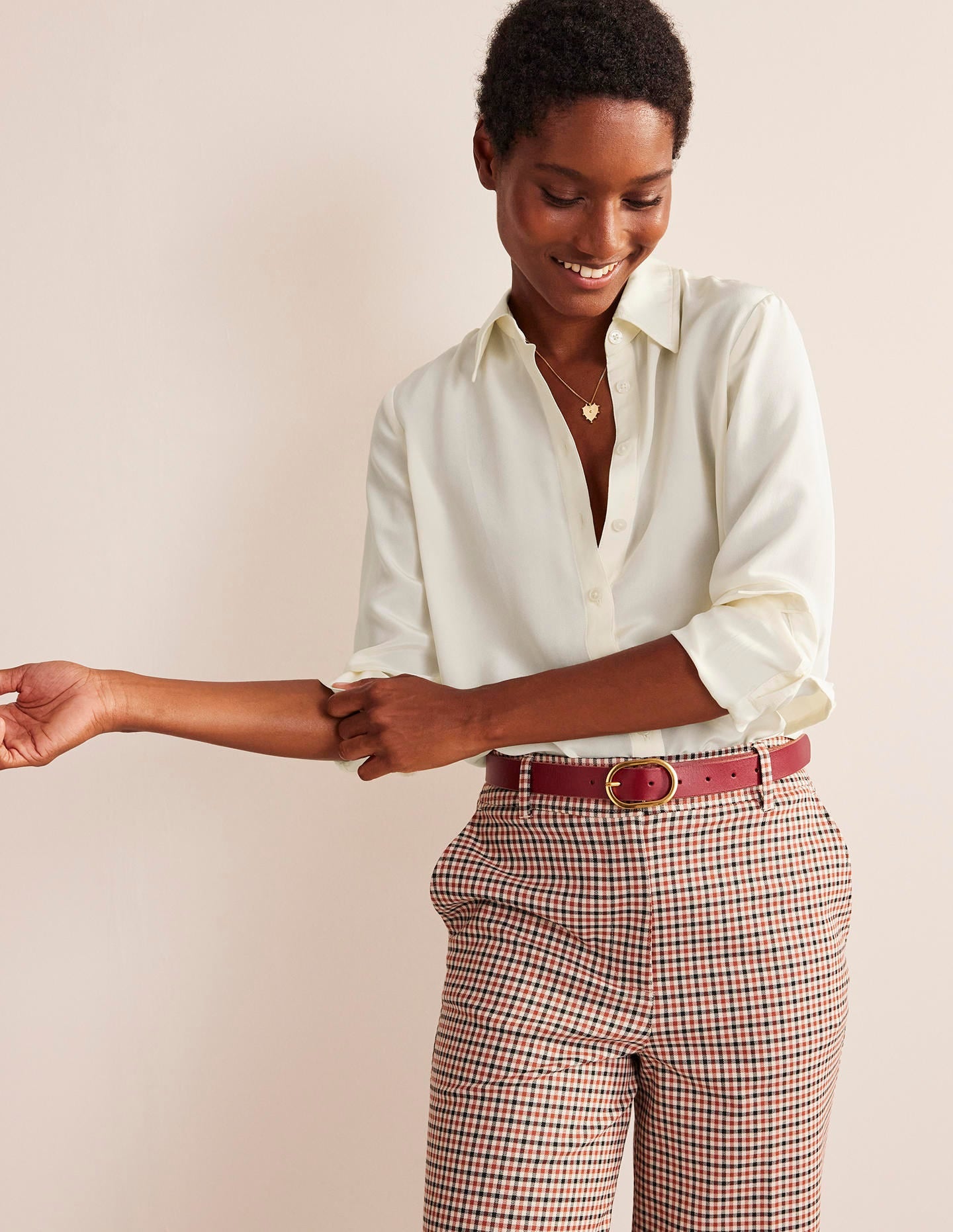 Sienna Silk Shirt-Ivory - Image 4