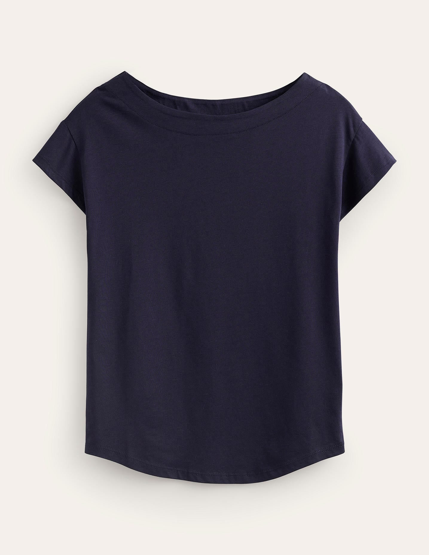 Supersoft Boat Neck T-Shirt-Navy-6