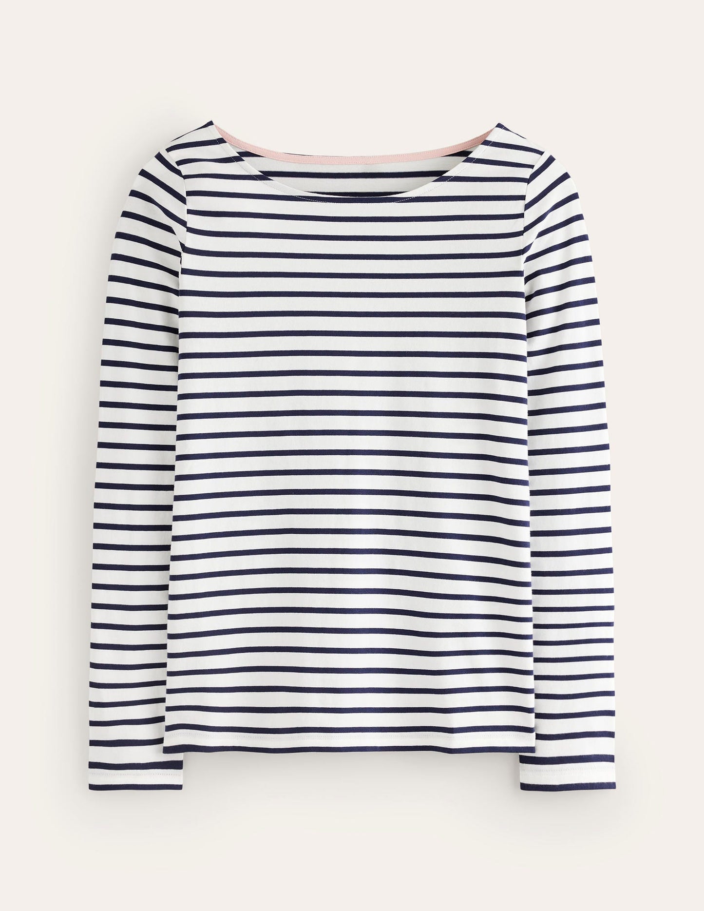 Ella Long Sleeve Breton-Ivory, Navy