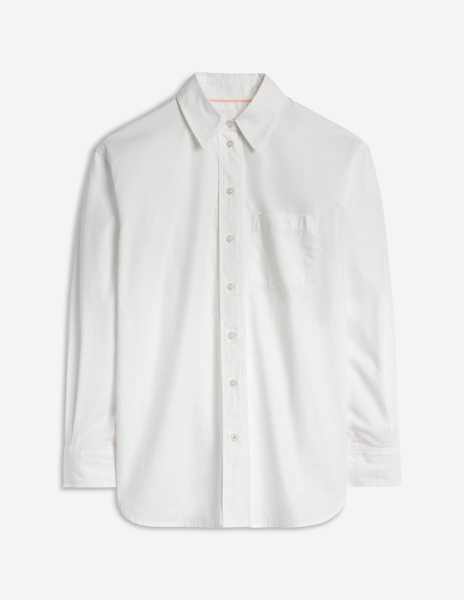 Sadie Relaxed Cotton Shirt-White Oxford-9